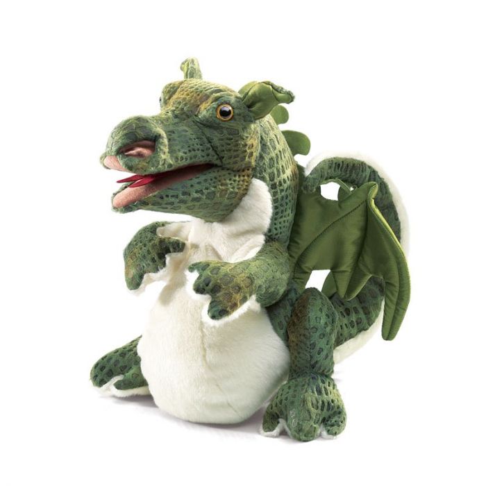 Folkmanis - Dragon Baby Puppet | Knock On Wood Toys