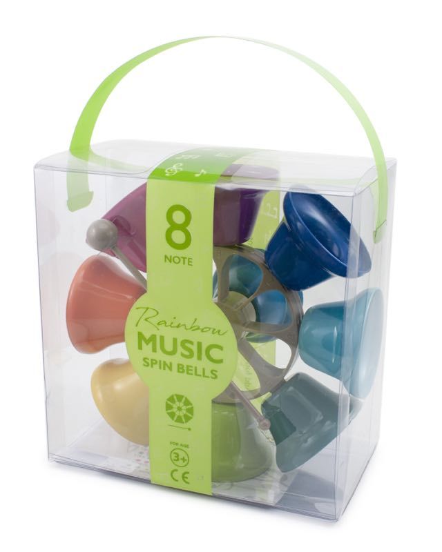 Rainbow Music Spin Bells Knock On Wood Toys