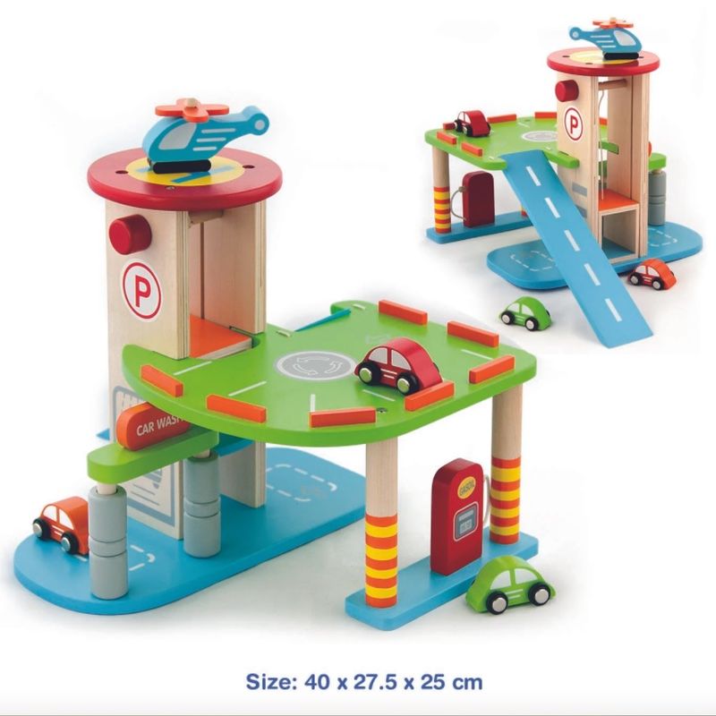 Viga - Car Garage - 2 Level | Knock On Wood Toys